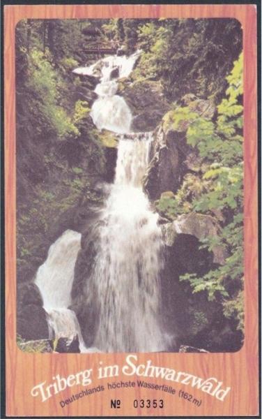 78089 Triberg im Schwarzwald, Deutschland höchster Wasserfall 162 m